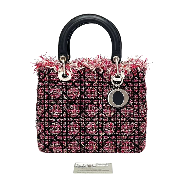 Pre-Owned Limited Edition Tweed Lady Dior Bag Medium size SZ3072606081491