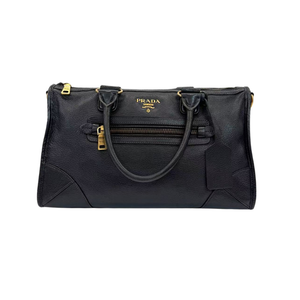 Pre-Owned Prada Vitello Daino Front Zip Convertible Boston/Satchel Bag (Model BL0639) N23933492