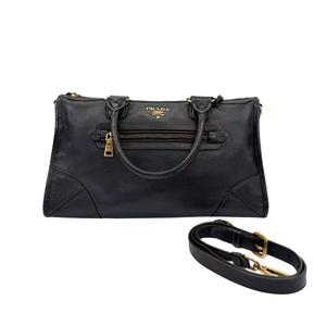 Pre-Owned Prada Vitello Daino Front Zip Convertible Boston/Satchel Bag (Model BL0639) N23933492