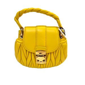Pre-Owned Miu Miu Coffer Matelassé Leather Mini Bag N23888440