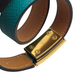 Pre-Owned Hermès Drag Double Tour Bracelet in Bleu Paon SZ3102602015286