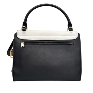 Pre-Owned CELINE Trapeze Handbag in the black and white color-block (medium size) SZ3052606173090