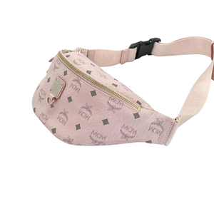 Pre-Owned MCM Fursten Visetos Belt Bag in pink with gold-tone hardware SZ3032606101946