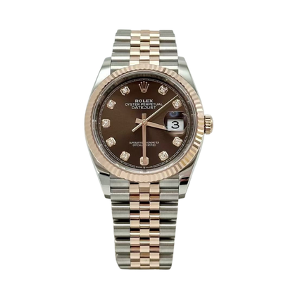 Pre-Owned Rolex Datejust 41 (Reference 126331) featuring a Chocolate Diamond Dial and a two-tone design SZ5032607214368