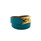 Pre-Owned Hermès Drag Double Tour Bracelet in Bleu Paon SZ3102602015286