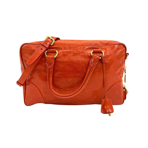 Pre-Owned vintage PRADA Vitello Shine Bauletto Satchel / Boston Bag N23931175