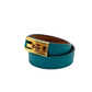 Pre-Owned Hermès Drag Double Tour Bracelet in Bleu Paon SZ3102602015286