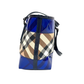 Pre-Owned Burberry Nova Check Coated Canvas/PVC Tote with Blue Patent Leather Trim N23931054