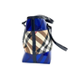 Pre-Owned Burberry Nova Check Coated Canvas/PVC Tote with Blue Patent Leather Trim N23931054