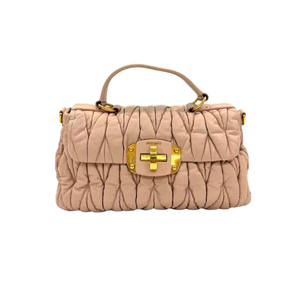 Pre-Owned Miu Miu Cloquet / Matelassé Pleated Lambskin Handbag N23924008
