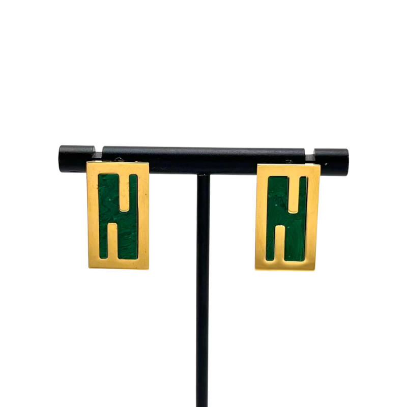 Pre-Owned Fendi FF Baguette Earrings SZ3032605050823