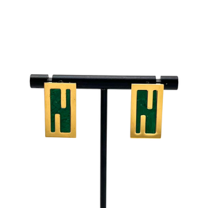Pre-Owned Fendi FF Baguette Earrings SZ3032605050823