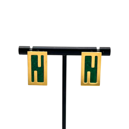 Pre-Owned Fendi FF Baguette Earrings SZ3032605050823