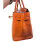 Just In Pre-Owned Hermès Birkin 40 in Orange Togo leather with Silver (Palladium) hardware