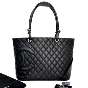 Pre-Owned CHANEL Black Cambon Ligne Large Tote Bag SZ3032607153236