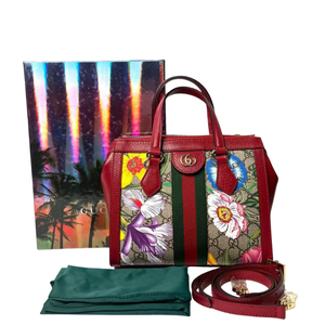 Pre-Owned Gucci Ophidia GG Flora Small Top Handle Tote Bag (Style Number: 547551) N23963722