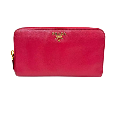 Pre-Owned Prada Saffiano Leather Zip-Around Wallet N23880789