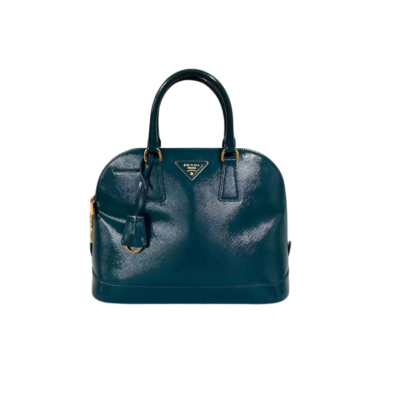 Pre-Owned Prada Dark Green Saffiano Leather Dome Handbag SZ3102606162932