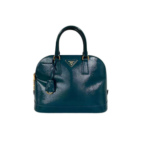 Pre-Owned Prada Dark Green Saffiano Leather Dome Handbag SZ3102606162932