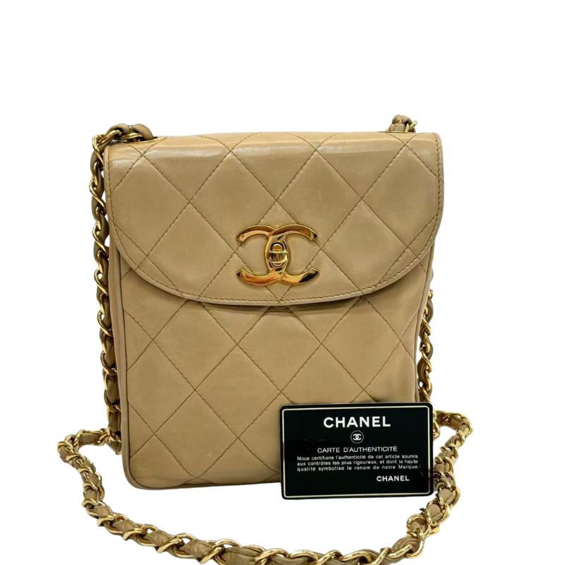 Pre-Owned Chanel Vertical Quilted Lambskin Flap Bag N23410654