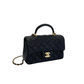 Pre-Owned  CHANEL Mini Rectangular Flap Bag with Top Handle (often informally referred to as the "Big Mini" or "Top Handle Mini")  SZ3062607214353