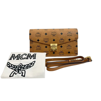 Pre-Owned MCM Patricia Medium Visetos Chain Wallet-on-Chain (WOC) N23374632