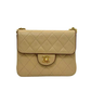 Pre-Owned Chanel Classic Mini Square Flap Bag in beige lambskin N23396525