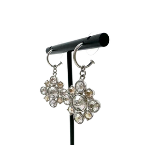 Pre-Owned Chanel CC Floral Rhinestone Drop Earrings SZ303251207159