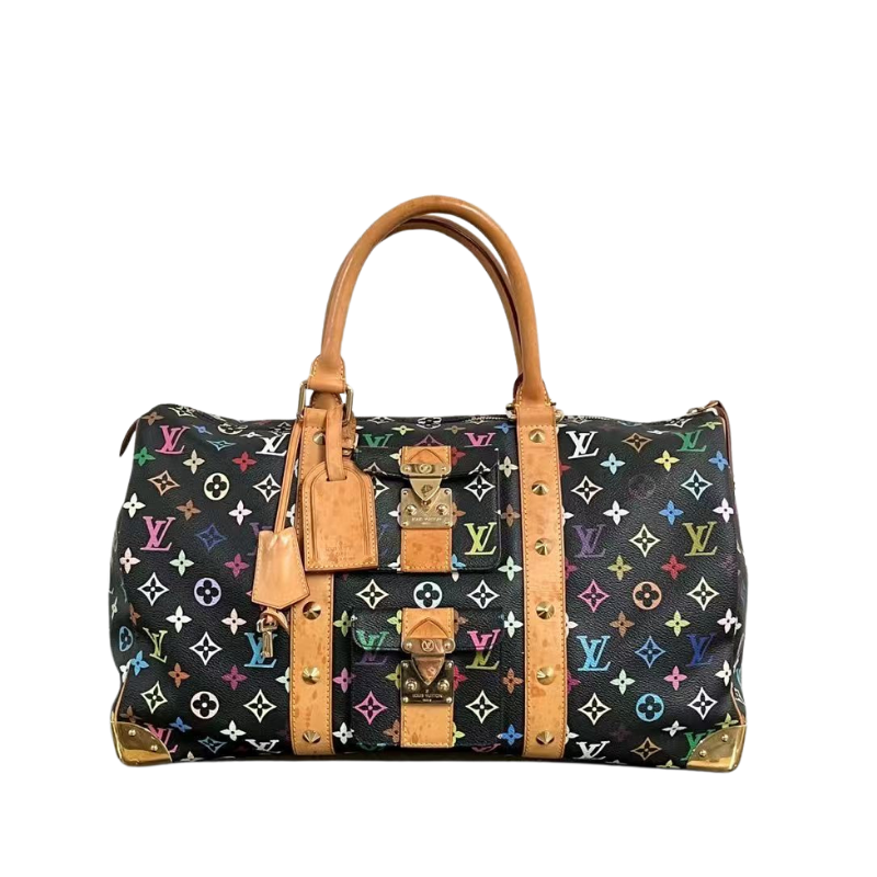 Pre-Owned Louis Vuitton x Takashi Murakami Black Monogram Multicolore Keepall 45 travel bag SZ3102606101919