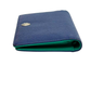 Pre-Owned Chanel Round Button Double C Long Flap Wallet in sapphire blue N23298115