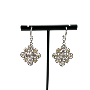 Pre-Owned Chanel CC Floral Rhinestone Drop Earrings SZ303251207159
