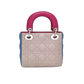 Pre-Owned Mini Lady Dior Bag premium quilted lambskin leather distinctive tri-tone color-block design SZ3042607122387