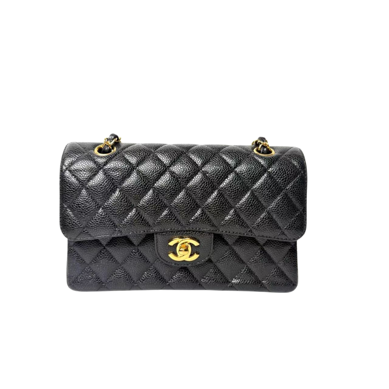 Pre-Owned Chanel Small Classic Double Flap (CF) bag, specifically the 2023 version featuring an embedded microchip N23358150
