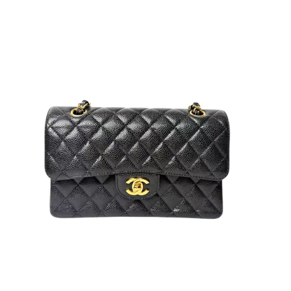 Pre-Owned Chanel Small Classic Double Flap (CF) bag, specifically the 2023 version featuring an embedded microchip N23358150