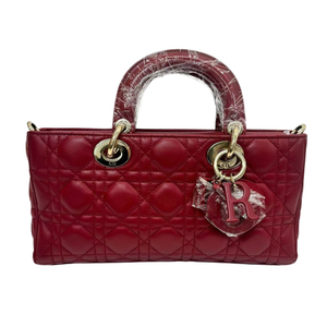 Pre-Owned Dior Lady D-Joy Bag in red lambskin N23396218