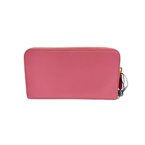 Pre-Owned Prada Pink Saffiano Leather Zip-Around Long Wallet N23571213