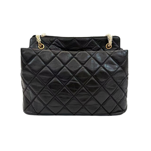 Pre-Owned Chanel 2.55 Reissue Tote Bag in quilted black aged calfskin with gold-tone hardware N23913653
