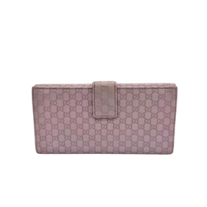 Pre-Owned Gucci Microguccissima Flap Continental Long Wallet in dusty/soft pink N23885401