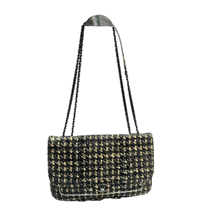 Pre-Owned Chanel Houndstooth Python Flap Bag N23409551
