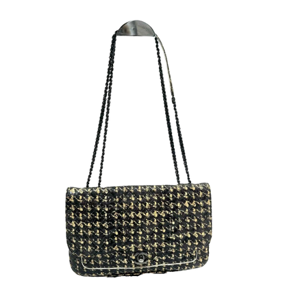 Pre-Owned Chanel Houndstooth Python Flap Bag N23409551