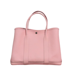 Pre-Owned Hermès Garden Party 36 in Sakura Pink with silver (palladium) hardware SZ3032606152679