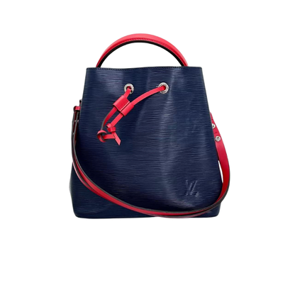 Pre-Owned Louis Vuitton NéoNoé MM bucket bag in blue and red SZ3042606213710