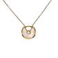 Pre-Owned Cartier Amulette de Cartier Necklace, featuring white mother-of-pearl and a single central diamond SZ3052608020216