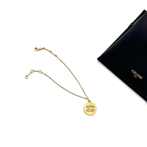 Pre-Owned CELINE Triomphe Swivel Bracelet in Brass with a Gold Finish SZ3022603254680
