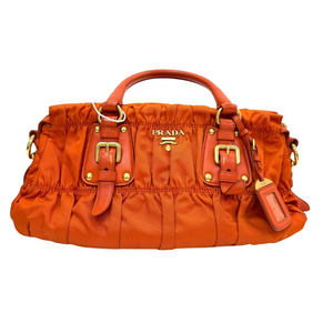 Pre-Owned Prada Tessuto Gaufre Boston Bag N24001790