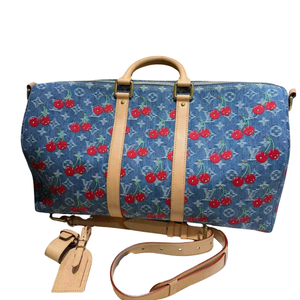 Pre-Owned Louis Vuitton x Takashi Murakami Cherry Keepall Bandoulière 45 (Style: M13875)