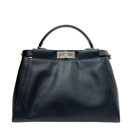 Pre-Owned Fendi Peekaboo Iconic Medium in black calfskin N23368976