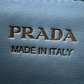 Pre-Owned Prada Monochrome Saffiano and Leather Bag (specifically the 2022 mini/small envelope shoulder bag version in a light blue or "Celeste" colorway)