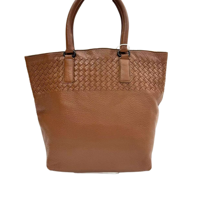 Pre-Owned Bottega Veneta Intrecciato and Grained Leather Tote Bag N24002110