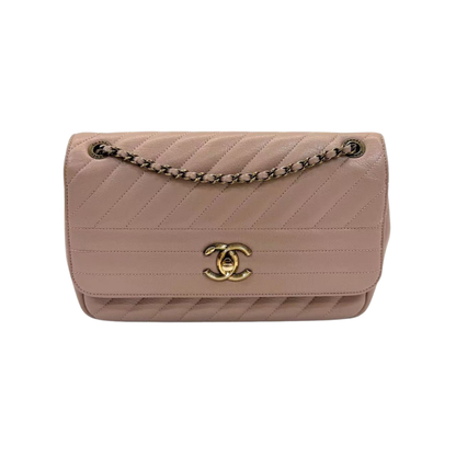 Pre-Owned CHANEL Diagonal Chevron CC Flap Bag N23915938